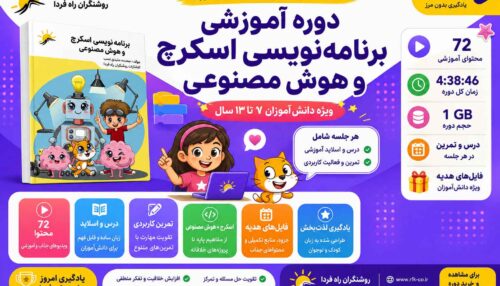 دوره آموزشی کتاب برنامه نویسی اسکرچ و هوش مصنوعی دانش آموز(در اسپات پلیر)